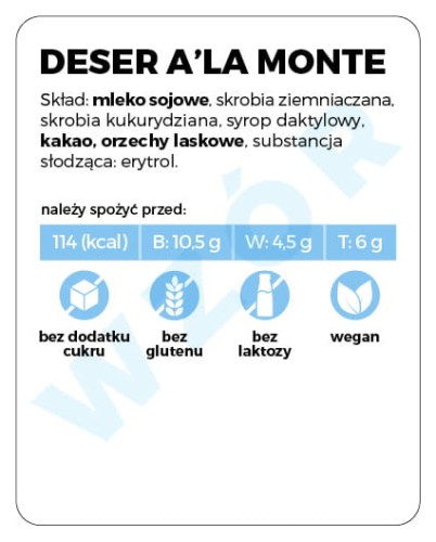 Etykieta na słoik - Deser a'la Monte