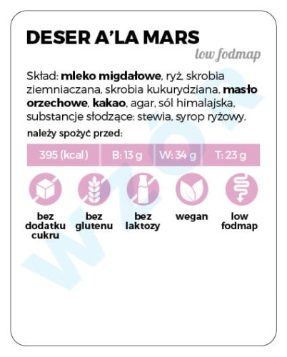 Etykieta na słoik - Deser a'la Mars