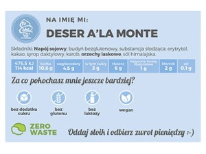 Karty z rozszerzonym składem deserów + cienkopis