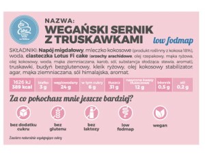 Karty z rozszerzonym składem ciast  low foodmap + cienkopis